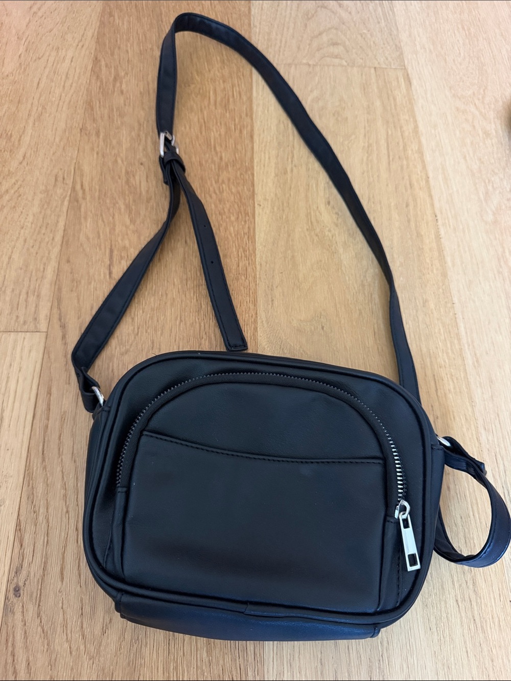 Primark Black Crossbody Bag with Front Zip Pocket